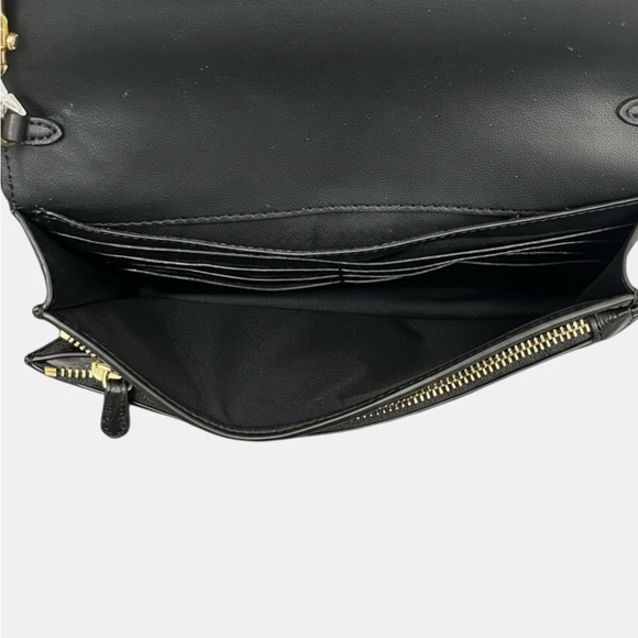 NWT Coach Black Foldover Crossbody Clutch - Picture 8 of 10